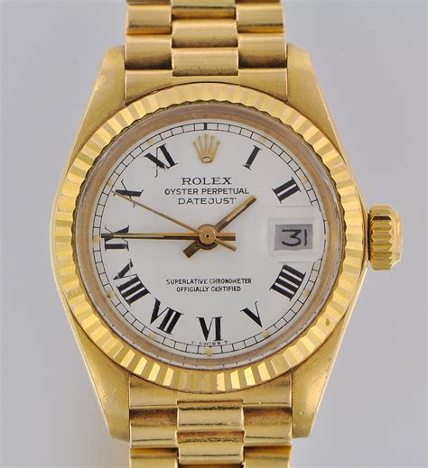 rolex ladies oyster perpetual 18k gold|rolex 18k gold price.